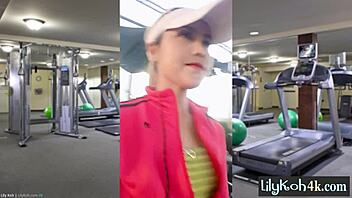 lily koh, the cute asian teen, fucks her pussy solo for viewers