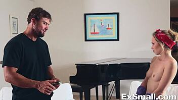 maid catches him jerking off in secret moment