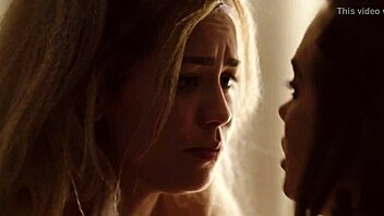 Two scared chicks turn to fucking instead of horror movie night! 😱