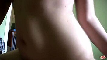 Russian Dominika's huge natural tits bounce during cowgirl ride