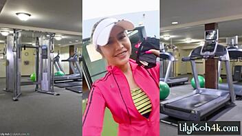 lily koh, the cute asian teen, fucks her pussy solo for viewers