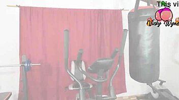 Getting naughty with toys at the gym