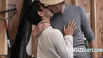 Short Twink Makes Move On Tall Gardener