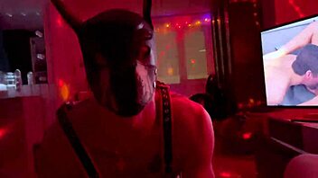 the owner fiercely fucked his partner doggie style with two dicks