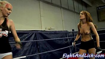 Amateur European women engage in catfight before oral pleasure