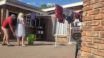 Cuckold watches wife get BENT OVER and fucked outdoors hard