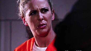 lesbian cougar savors young inmate's sweet taste in wild encounter