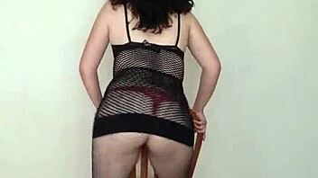 latina woman undresses in california lingerie