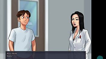 summertime saga busty blonde roxxy in shower