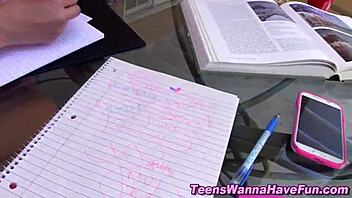 At the party, this amateur teen babe eagerly gobbles the cock in high definition