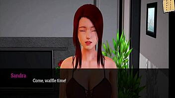 Joining a new erotic family in anime style