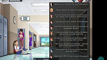 summertime saga busty blonde roxxy in shower