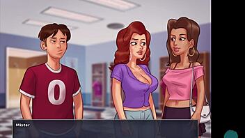 summertime saga busty blonde roxxy in shower