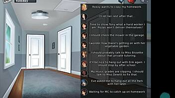 summertime saga busty blonde roxxy in shower