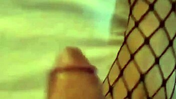 Brunette's feet covered in cum after intense orgasm