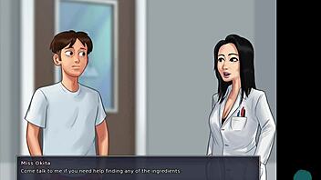 summertime saga busty blonde roxxy in shower