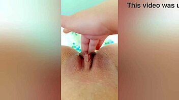 Petite stepsister's secret phone masturbation video captured for personal pleasure