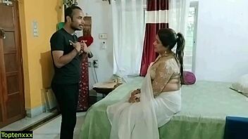 Indian aunty with big boobs enjoys hardcore sex in various positions