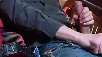 Stroking my hard cock for Bianca in slow motion