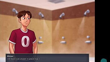 summertime saga busty blonde roxxy in shower