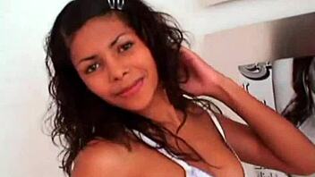 Carina 18 rubs her tight pussy hard