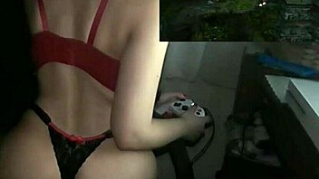 Why Is This Gamer Girl Trying to Play While Getting Fucked?