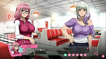 futa fix futanari hentai game ep 3 delivers huge facial cumshot in night club bathroom quickie