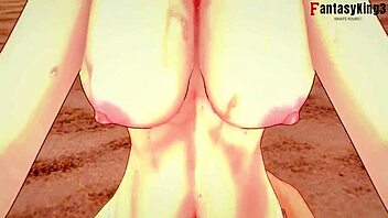 Kokomi's bikini missionary POV in Genshin Impact-themed hentai