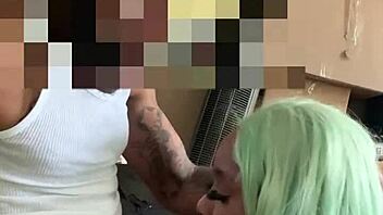 My neighbor helped me move, so I paid with deepthroat on his big black cock