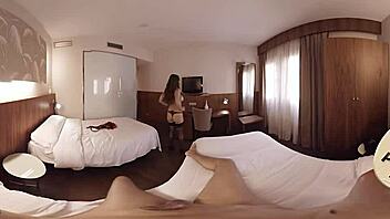 Vr Porn Features Brunette With Big Tits Fucked In Hotel Room.