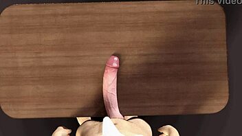 I see huge white dick on the desk