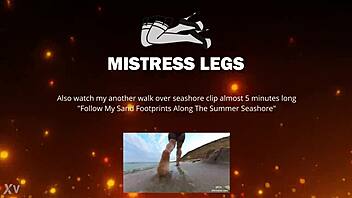 Follow my bare footprints across the sandy summer seashore now