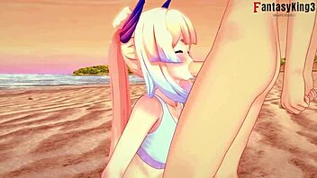 Kokomi in bikini gets missionary pov sex