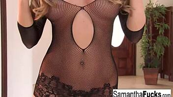 Samantha Saint Shows Off Her Amazingly Large Tits