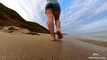 Follow my bare footprints across the sandy summer seashore now