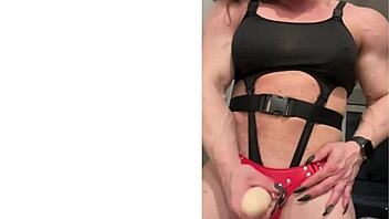 Amateur mom with sexy muscles reassures her POV subject about the pleasure to come