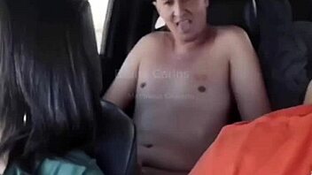 Slut Couldn't Resist And Fucked Boss In Car While Friends Drove