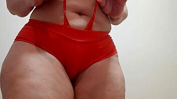 sensual red lingerie dance turns me on