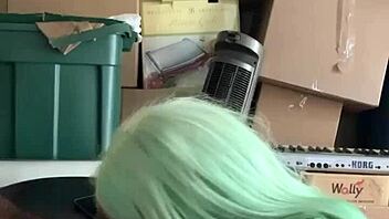 My neighbor helped me move, so I paid with deepthroat on his big black cock