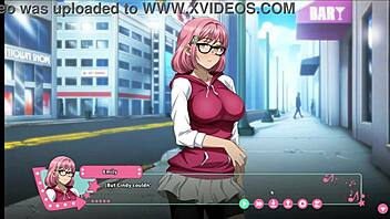 futa fix futanari hentai game ep 3 delivers huge facial cumshot in night club bathroom quickie