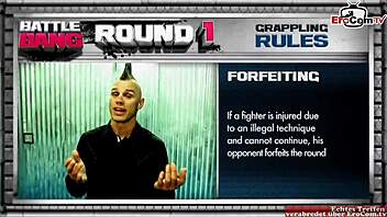 BRUNETTE SLUT WITH BIG TITS FUCKS BOXER IN RING!