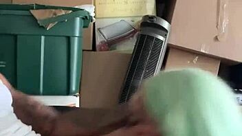 My neighbor helped me move, so I paid with deepthroat on his big black cock