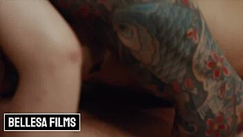 Blonde Daisy Stone Enjoys Romantic Night with Muscular Inked Friend