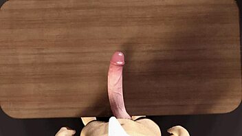 I see huge white dick on the desk