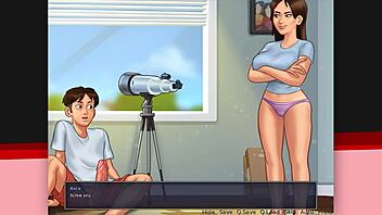 Nossa prof de academia no Summertime Saga