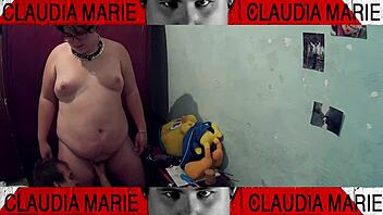 Dominating a curvy amateur's round butt in the closet for a kinky encounter