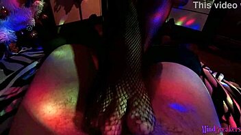 goth neighbor warms dick with legs