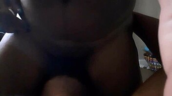 ebony milf wife loves the taste of her own pussy in this homemade scene.