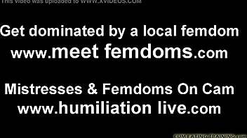 swallow your cum like a good little slave in femdom bdsm