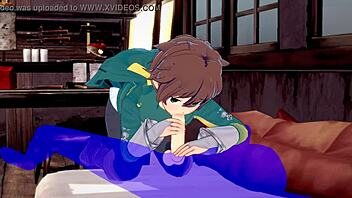 Can Kazuma Handle This Intense Blowjob In Konosuba?